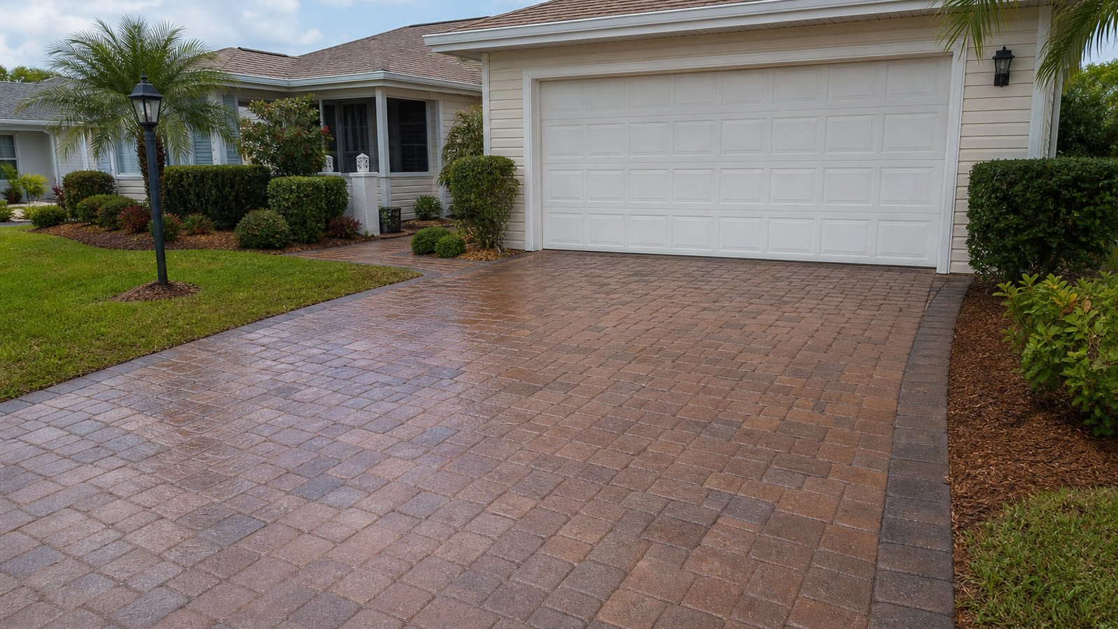 The Villages jobsite detail from the villages paver sealing finished result photo
